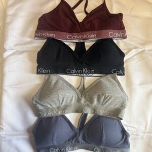 Calvin Klein Bralette - Maroon, Black, Gray, Blue